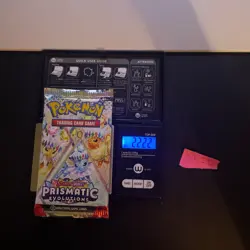 GOD PACKU 22.22g VERY HEAVY Prismatic Evolutions Pokemon Sealed Booster Pack New - Image 1