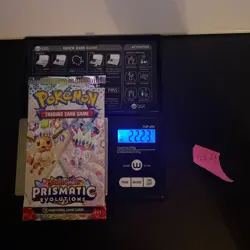 GOD PACKU 22.23g VERY HEAVY Prismatic Evolutions Pokemon Sealed Booster Pack New - Image 1