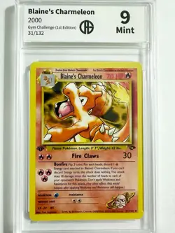 1st Edition Blaine's Charmeleon 2000 Gym Challenge 31/132 CAG 9 MINT Pokemon # 5 - Image 1