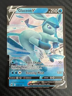 Pokemon TCG Glaceon V 038/159 Crown Zenith Set Holo Ultra Rare NM - Image 1