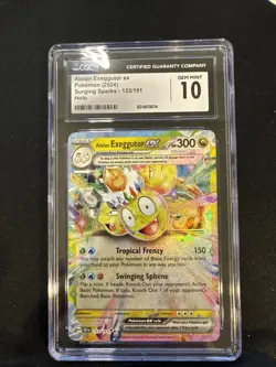 ALOLAN EXEGGUTOR EX 133/191 POKEMON 2024 EN-SURGING SPARKS CGC 10 - Image 1