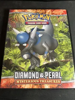 2007 Pokemon Mysterious Treasures Complete Non Holo Set W Set Binder - Image 1