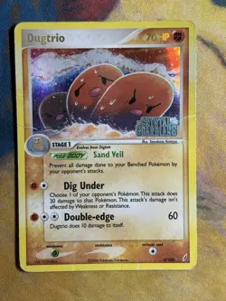 Dugtrio 5/100 Pokemon Ex Crystal Guardians Reverse Holo Stamped Card HP DMG - Image 2