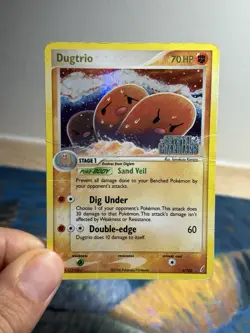 Dugtrio 5/100 Pokemon Ex Crystal Guardians Reverse Holo Stamped Card HP DMG - Image 3