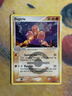 Dugtrio 22/112 Pokemon Ex FireRed LeafGreen Reverse Holo Rare Stamped Card HP - Image 2