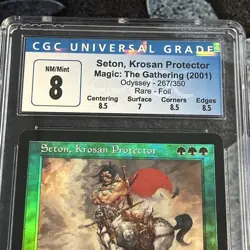 SETON, KROSAN PROTECTOR Odyssey Foil Rare CGC 8 MTG EDH Beautiful Vintage Card💥 - Image 3