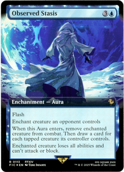 Observed Stasis (Extended Art) Foil - 0113 - Final Fantasy MTG Commander - NM/M - Image 1