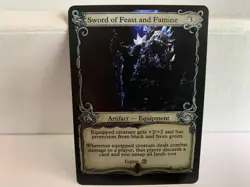 Sword of Feast and Famine - - Altered Art - - Commander - EDH - - Image 1
