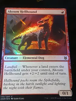 Akoum Hellhound FOIL , Zendikar Rising , Near Mint , MTG, FREE SHIPPING - Image 2