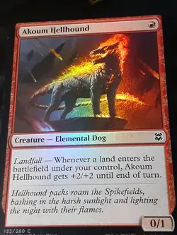 Akoum Hellhound FOIL , Zendikar Rising , Near Mint , MTG, FREE SHIPPING - Image 3