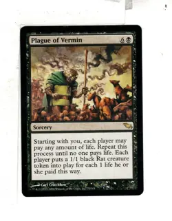 MTG SkeenAB Plague of Vermin from Shadowmoor. NM. - Image 1