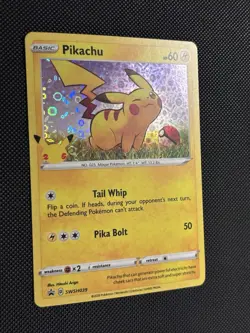 Pokemon General Mills Pikachu SWSH039 25th Anniversary Stamped Promo NM/Mint - Image 2