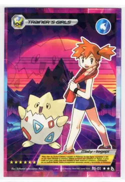 POKEMON TEAM UP TRAINERS - MISTY & TOGEPI * CRACKED ICE HOLO* - Image 1