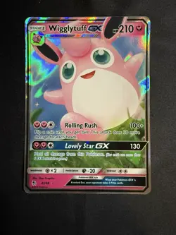 Pokemon TCG Wigglytuff GX Hidden Fates Holo Ultra Rare Card 42/68 - Image 1