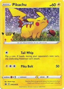 Pikachu - (General Mills) Promo Holo SWSH039 NM Pokemon TCG - Image 1