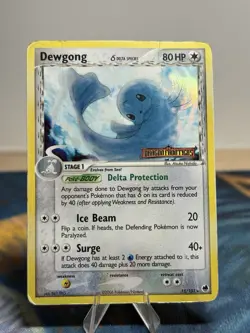 Dewgong EX Dragon Frontiers 15/101 Stamped Reverse Holo Rare Delta Species DMG - Image 1
