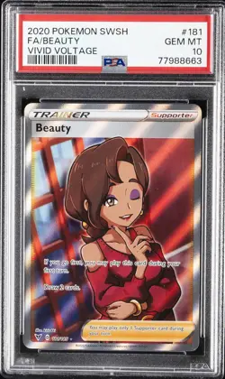 2020 POKEMON SWORD & SHIELD VIVID VOLTAGE #181 FULL ART/BEAUTY PSA 10 - Image 1