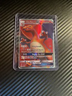 Charizard GX SM60 Full Art Promo Sun & Moon Pokemon Card Red Textured LP - Image 1