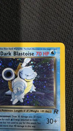 Pokemon TCG: Team Rocket Unlimited Dark Blastoise 3/82 Holo Rare - Swirl LP - Image 3