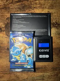 21.35g | Pokemon Potential Shadowless Base Blastoise Booster Pack | Short Crimp - Image 1