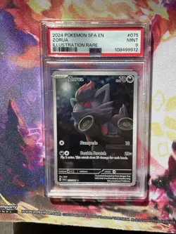 Pokemon Card TCG Zorua 075/064 Shrouded Fable Full Art Illustration Rare PSA 9 - Image 1
