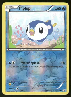 Pokemon Tcg Piplup [Reverse Holo] #33 Pokemon Legendary Treasures LP - Image 1