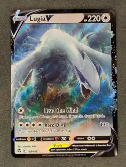 Lugia V 138/195 Pokemon TCG Ultra Rare SWSH12: Silver Tempest Near Mint - Image 1