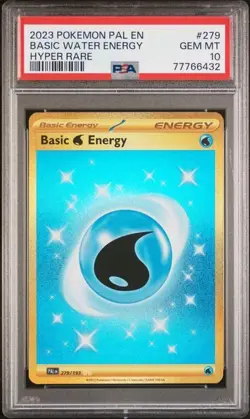 2023 POKEMON 279 BASIC WATER ENERGY PSA 10 GEM MINT HYPER RARE - Image 1