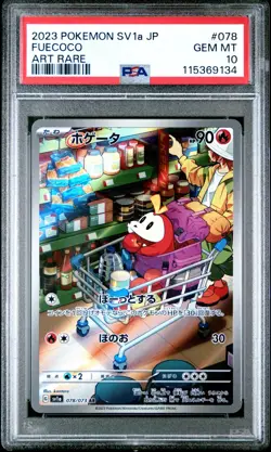 2023 POKEMON JPN SV1A-TRIPLET BEAT ART RARE #078 FUECOCO PSA 10 - Image 1
