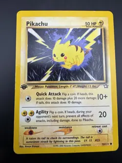 Pikachu 70/111 Pokemon Neo Genesis 1st Edition Vintage 2000 - Image 3