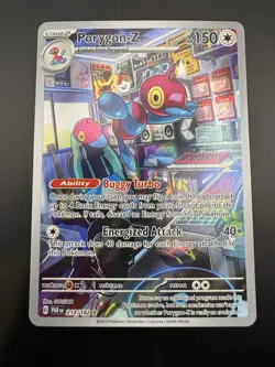 Porygon-Z 214/182 Illustration Rare Pokemon TCG Paradox Rift Full Art Holo NM - Image 3