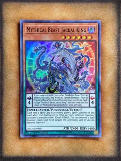 Yugioh Mythical Beast Jackal King INCH-EN048 Super Rare 1st Ed NM - Image 1