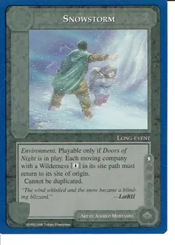MIDDLE EARTH BLUE BORDER PREMIER RARE CARD SNOWSTORM ex - Image 1