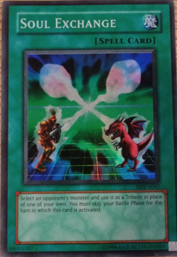 Soul Exchange - SDY-A041 - Super Rare 1st Edition Holo Yugioh! TCG Card - Image 1