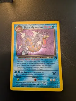 Dark Gyarados Holo Rare Unlimited - Team Rocket 8/82 - Vintage Pokemon Card MP - Image 1