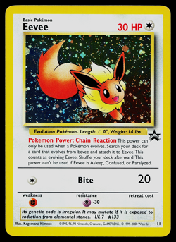 Pokemon Card - Eevee Promo WoTC Black Star Promo 11 SWIRL - Image 1