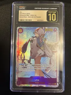 One Piece CCG Uta OP02-120 Secret Rare Foil Card CGC PRISTINE 10 - Image 1