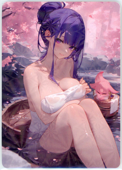 ?RAIDEN Goddess Story Anime Waifu Card PEACH BLOSSOM DEW - B-010 GENSHIN IMPACT - Image 1