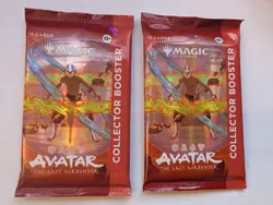 Magic the Gathering: Avatar The Last Airbender 2 Collector Booster Packs In Hand - Image 1
