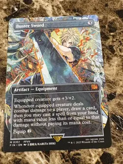 BUSTER SWORD Magic MTG Final Fantasy Borderless - Image 1