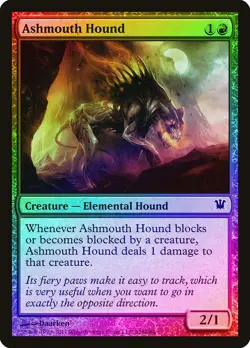 Magic the Gathering ASHMOUTH HOUND #128/264 Foil Innistrad 2011 Red Common - Image 1