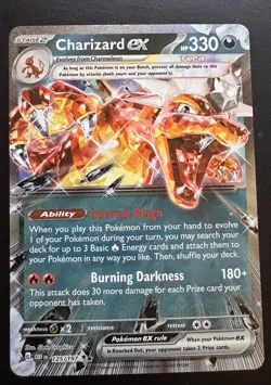 Charizard Ex 125/197 Double Rare Obsidian Flames Pokemon TCG NM - Image 1