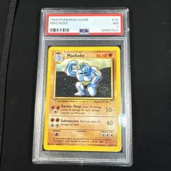 1999 Pokemon Game Machoke PSA 7 Graded NM Pokemon TCG - Image 1