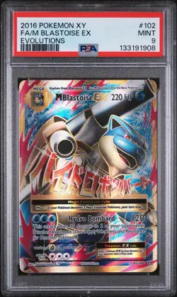 PSA 9 Pokemon M Blastoise EX Full Art 102/108 XY Evolutions #102 Mega MINT ???? - Image 1