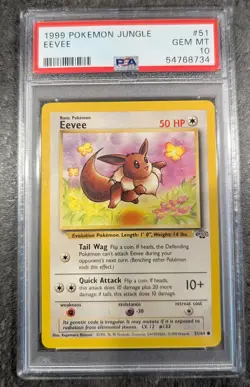 Eevee #51 1999 Pokemon Jungle PSA 10 - Image 1