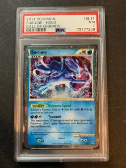 2011 POKEMON CALL OF LEGENDS SUICUNE #SL11 ULTRA RARE HOLO PSA 7 NM - Image 1