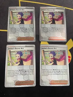 4x Janine's Secret Art 059/064 Shrouded Fable Pokemon Playset NM Reverse Holo - Image 1