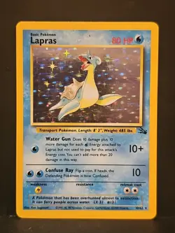 1999 Pokemon Fossil Unlimited #10 Lapras HOLO R - Image 1