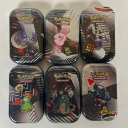 Scarlet & Violet Black Bolt Mini Tin Bundle - 6 Sealed Pokemon Tins - Image 1