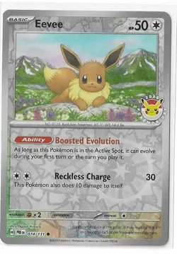 Eevee 074/131 Reverse Holo Pokemon Day 2025 Promo Prismatic Evolutions NM - Image 1